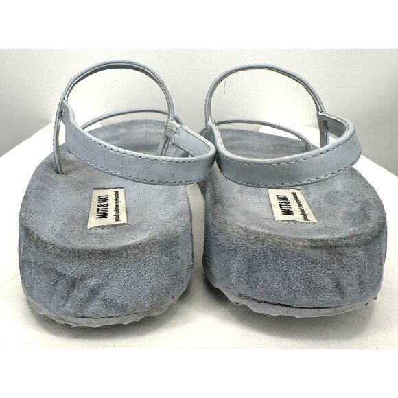 Matt & Nat Womens Maher Sandals Vegan Suede Leather Shoes Strappy Blue Size 6 - Picture 5 of 11